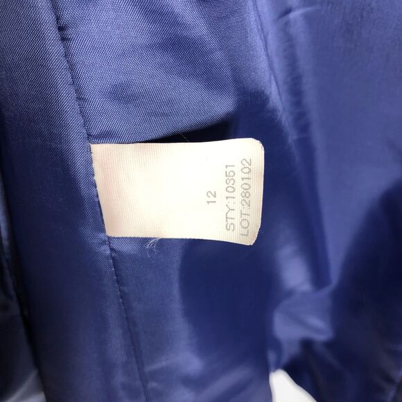 Lord & Taylor Vintage Wool Blazer Blue Womens Size 12 - Picture 5 of 9